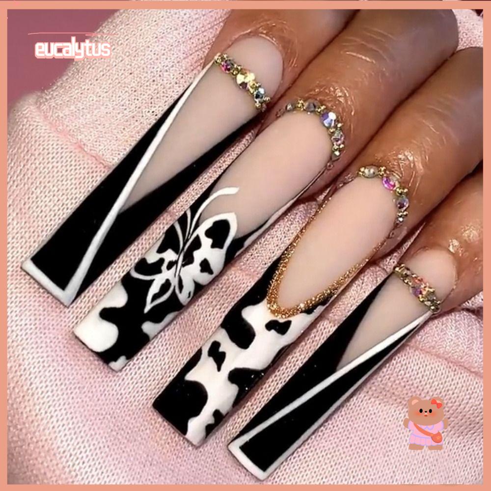 Bộ Móng Tay Giả Toàn Diện Đầu Vuông DIY Có Thể Tháo Rời