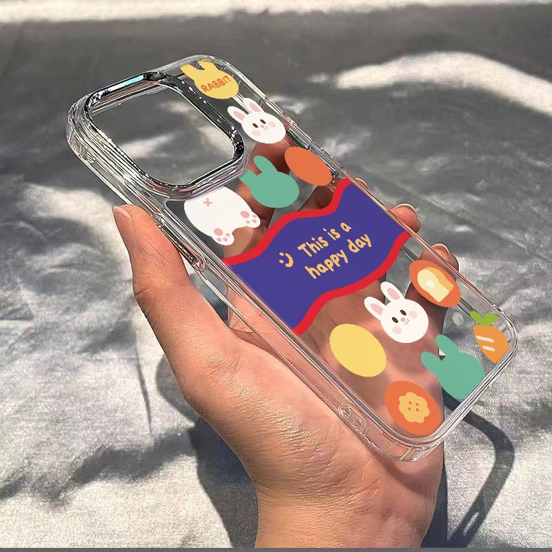 ✅Ốp Điện Thoại Mềm Chống Sốc Hình Thỏ Và Cà Rốt Cho Iphone 13 xs14pro 12Plus 711 max8 80HY