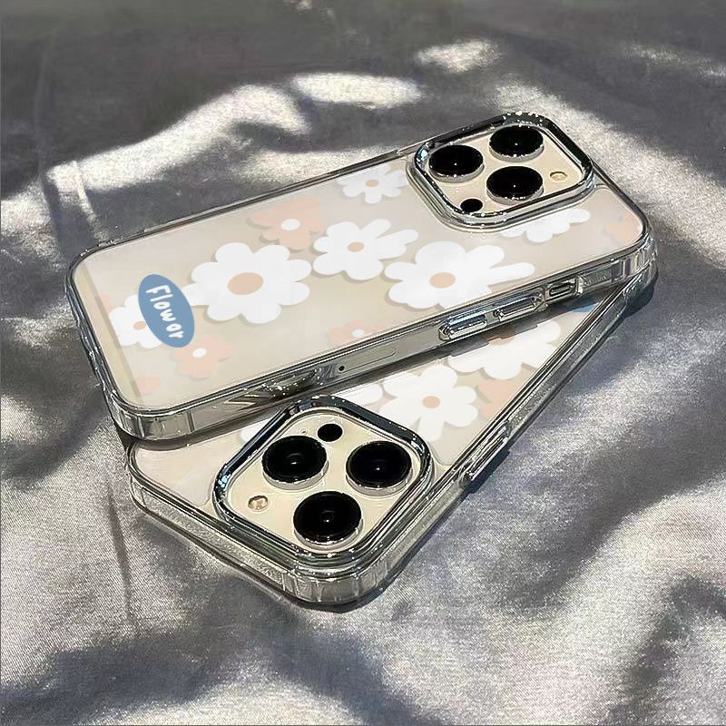 ✅Ốp Điện Thoại Dẻo Họa Tiết Hoa Cúc Đơn Giản Chống Sốc Cho iPhone12 / 14pro 11xs7max 13 plus8