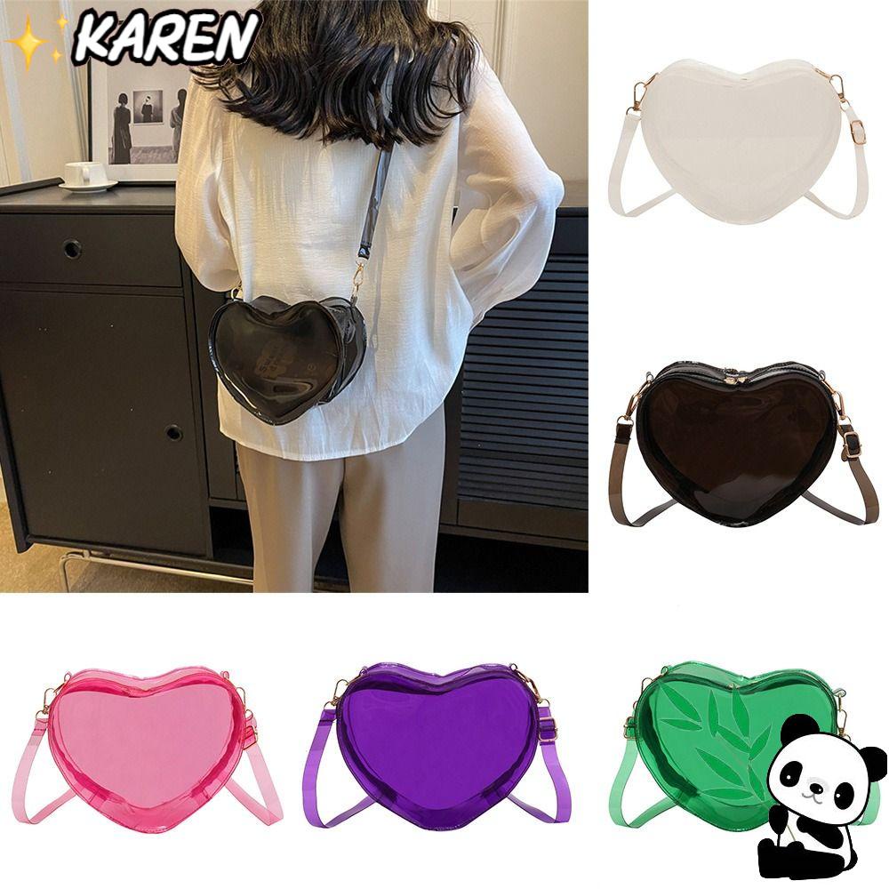 Túi Đeo Chéo Trong Suốt Hình Quả Đào Thời Trang Cho Nữ