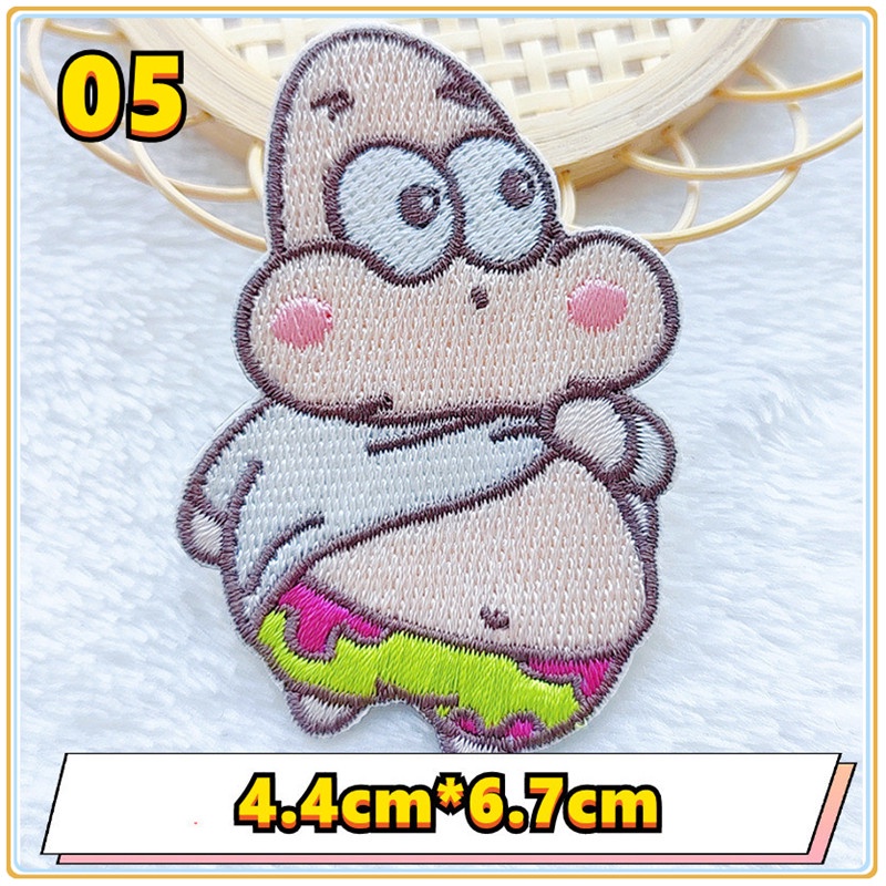 ✿ Miếng Dán Tự Dính Hình SpongeBob Dễ Thương Cho Bé ✿ 1 Miếng Dán Ủi Quần Áo Hình Nhân Vật Hoạt Hình Ngộ Nghĩnh