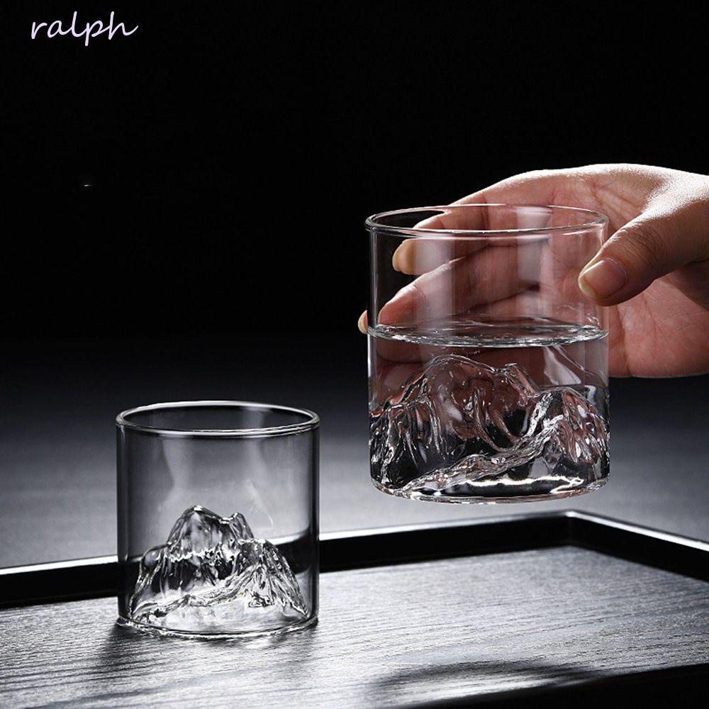 Ly Thủy Tinh Uống Rượu Vang Hình Núi Vodka 3D
