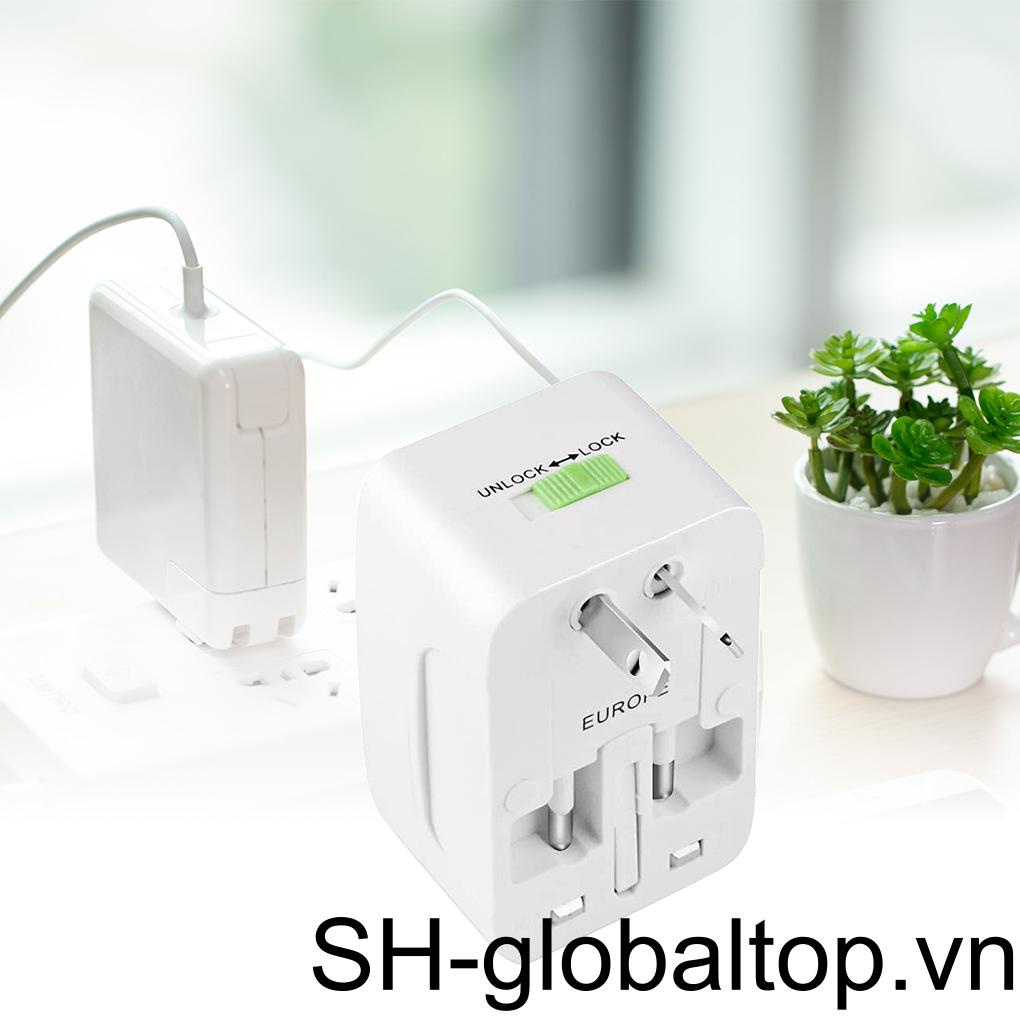 Phích Cắm Chuyển Đổi AC 6 3A 120V-240V Tiện Dụng Khi Đi Du Lịch