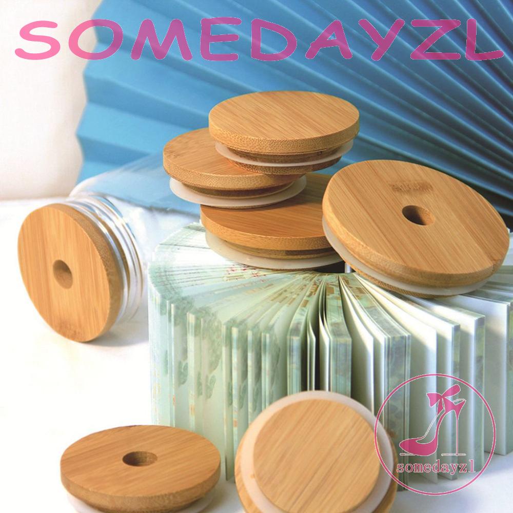 Nắp Đậy Lọ Mason Hình Tròn Bằng Gỗ Tre Tự Nhiên An Toàn