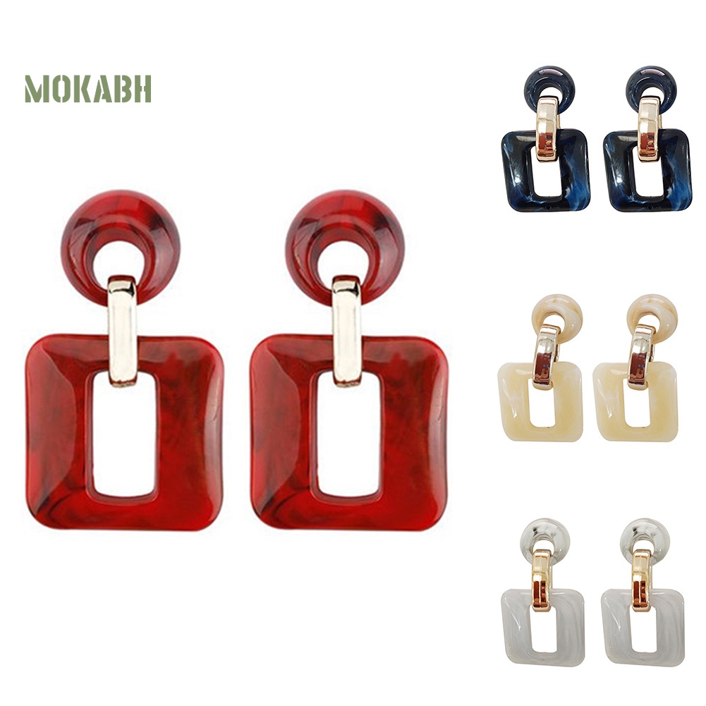 Bông Tai Hình Tròn / Vuông Phong Cách Boho Thời Trang Cho Nữ