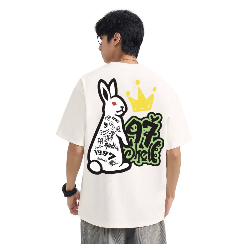 Áo Thun cotton Trơn Tay Ngắn In Hình Thương Hiệu fr2 x Hợp Thời Trang Cho Nam Và Nữ