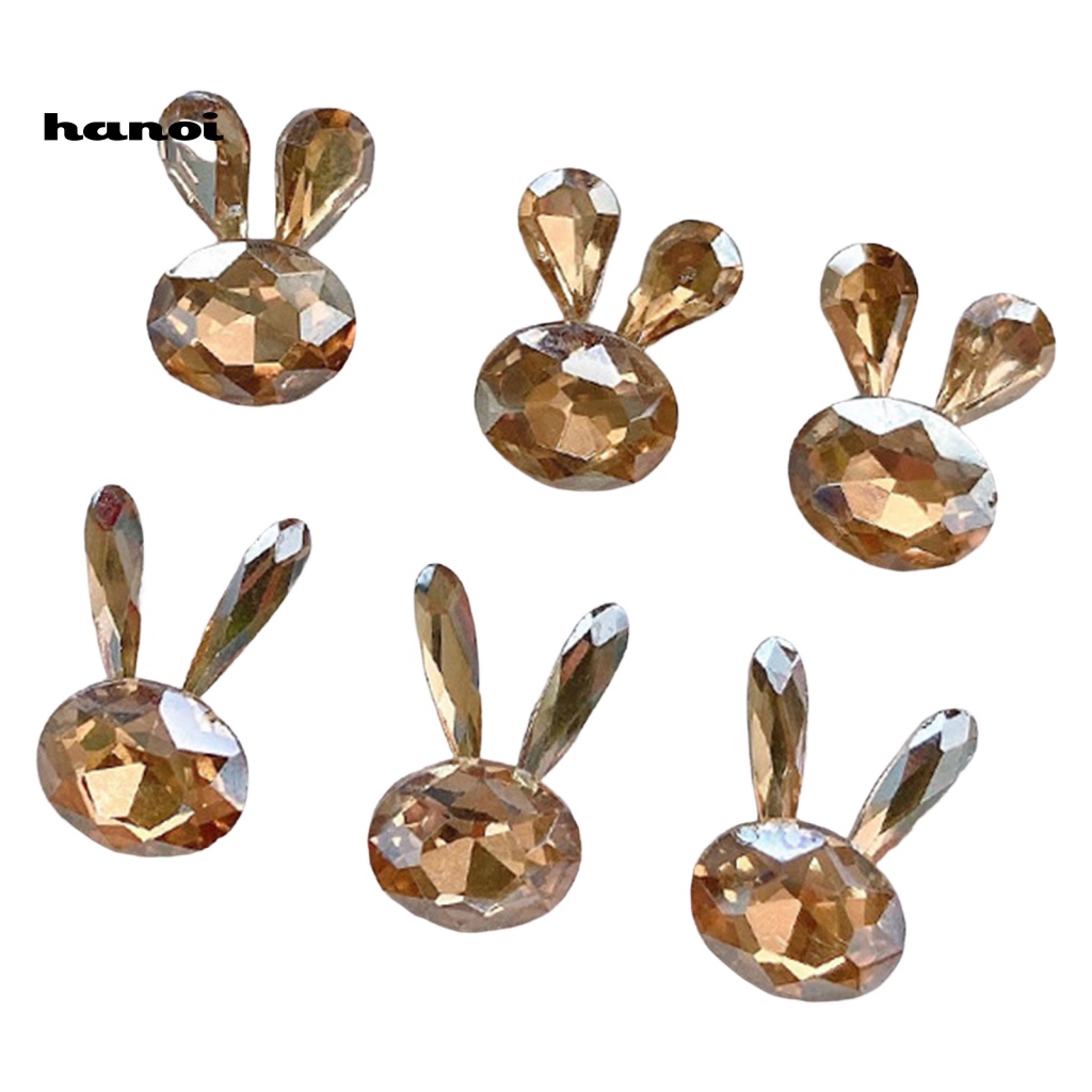 Set 6 Phụ Kiện Đính Trang Trí Móng Tay Nghệ Thuật Ba Chiều Chống Rơi Tiện Lợi