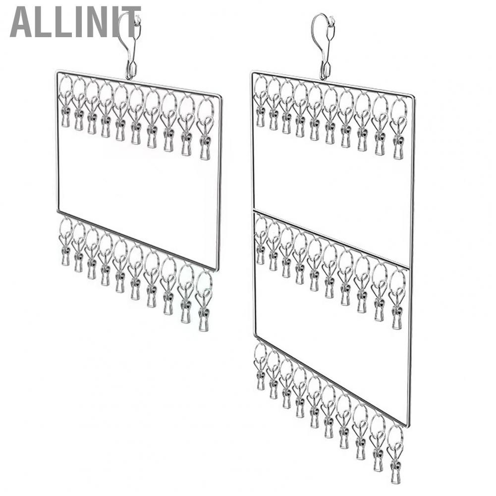 Allinit Socks Drying  Rack Cloth Stainless Steel for Clothes Storage