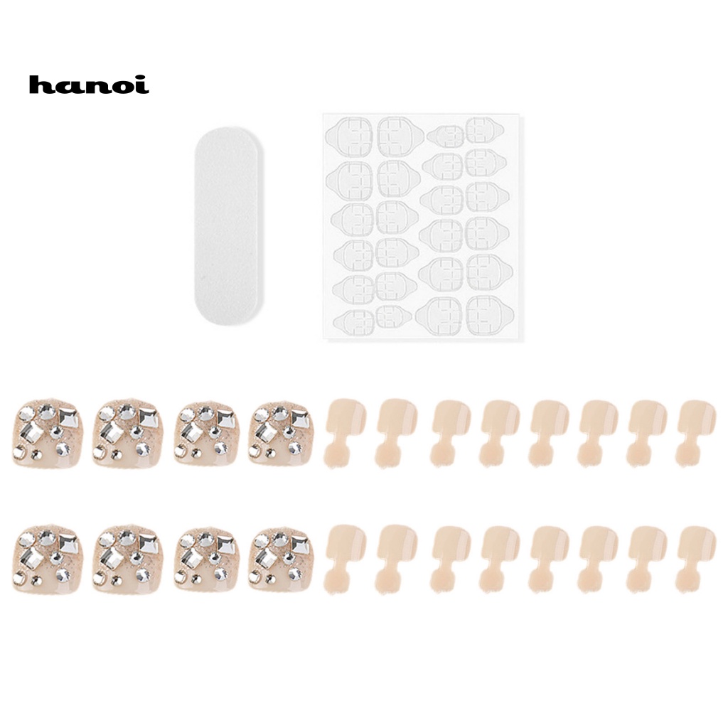 1 Bộ Móng Chân Giả Độ Bóng Cao Lấp Lánh Toàn Diện Dùng Trang Trí Cho Salon