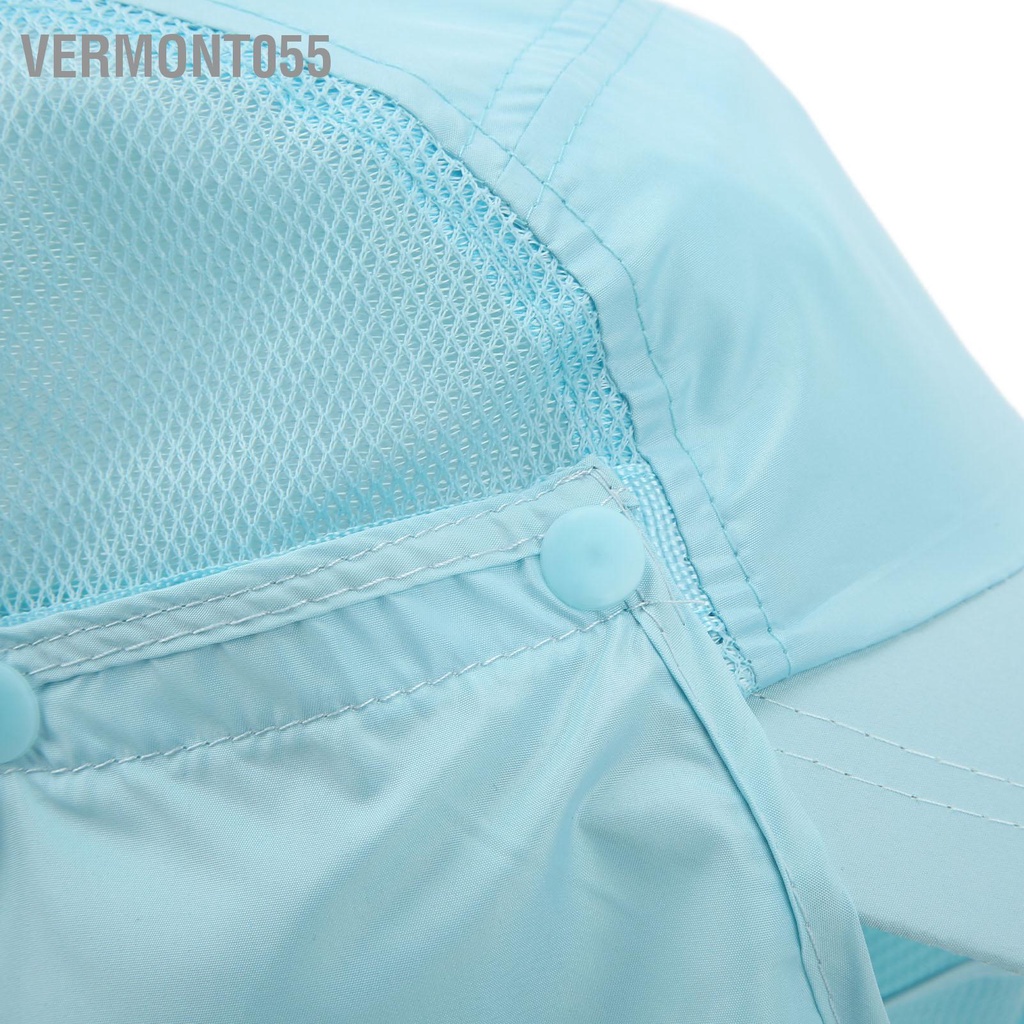 Vermont055 Mũ Chống Nắng Gió Cát Có Tấm Che Cổ Cho Câu Cá Ngoài Trời Đi Bộ Đường Dài Cắm Trại