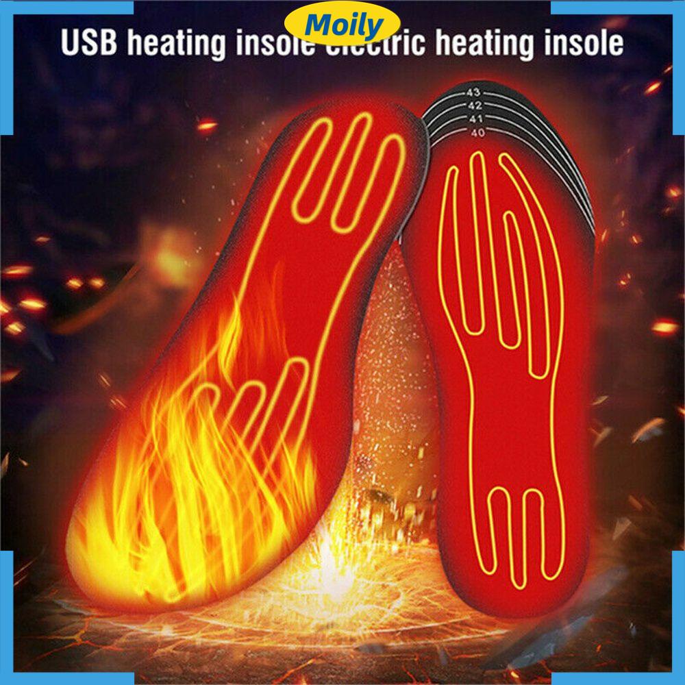 Đế Lót Giày Sưởi Ấm Có Thể Sạc Lại Bằng Cổng USB