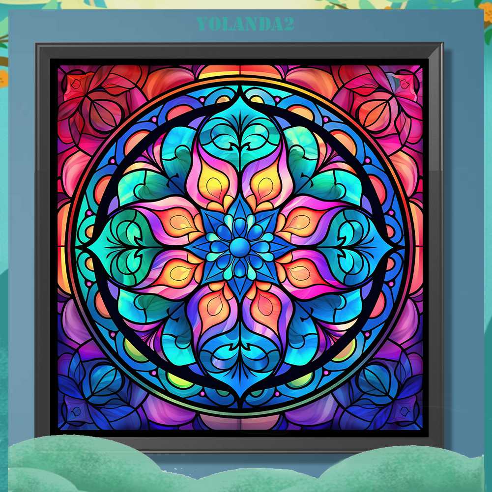 Bộ Tranh Đính Đá 5D Họa Tiết Hoa Văn Mandala Độc Đáo DIY Dùng Trang Trí Nhà Cửa