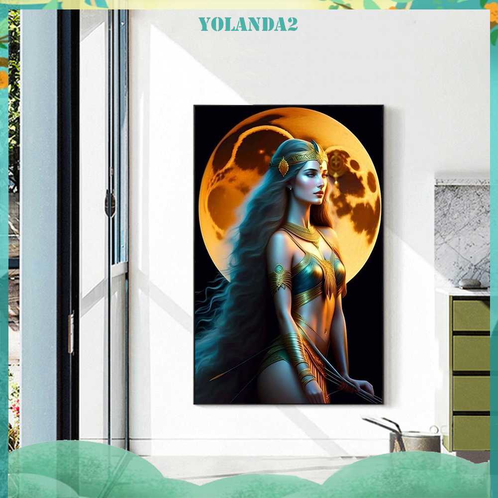 Tranh Đính Đá Kim Cương Toàn Bộ 5D DIY Hình Vẽ Nữ Thần Trang Trí Nhà Cửa