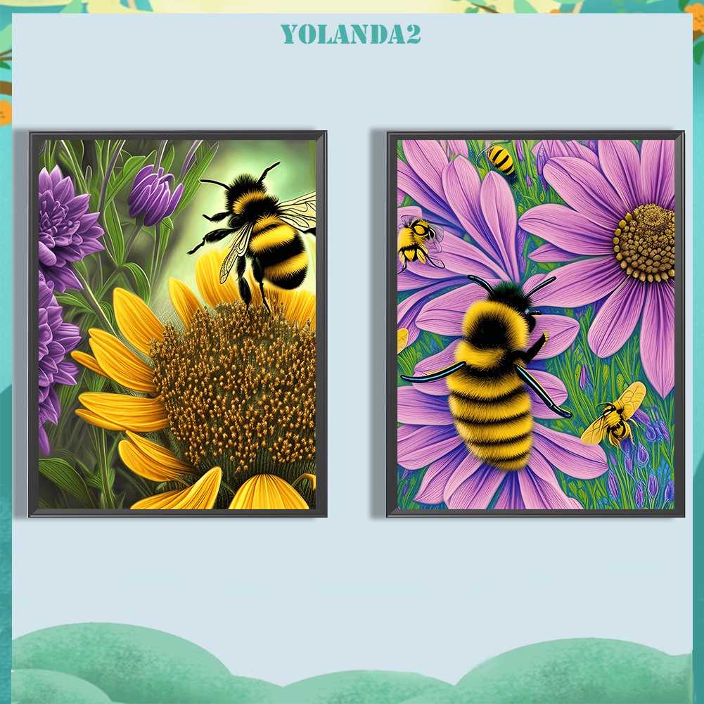 Tranh Đính Đá Kim Cương Toàn Bộ 5D DIY Hình Vẽ Con Ong