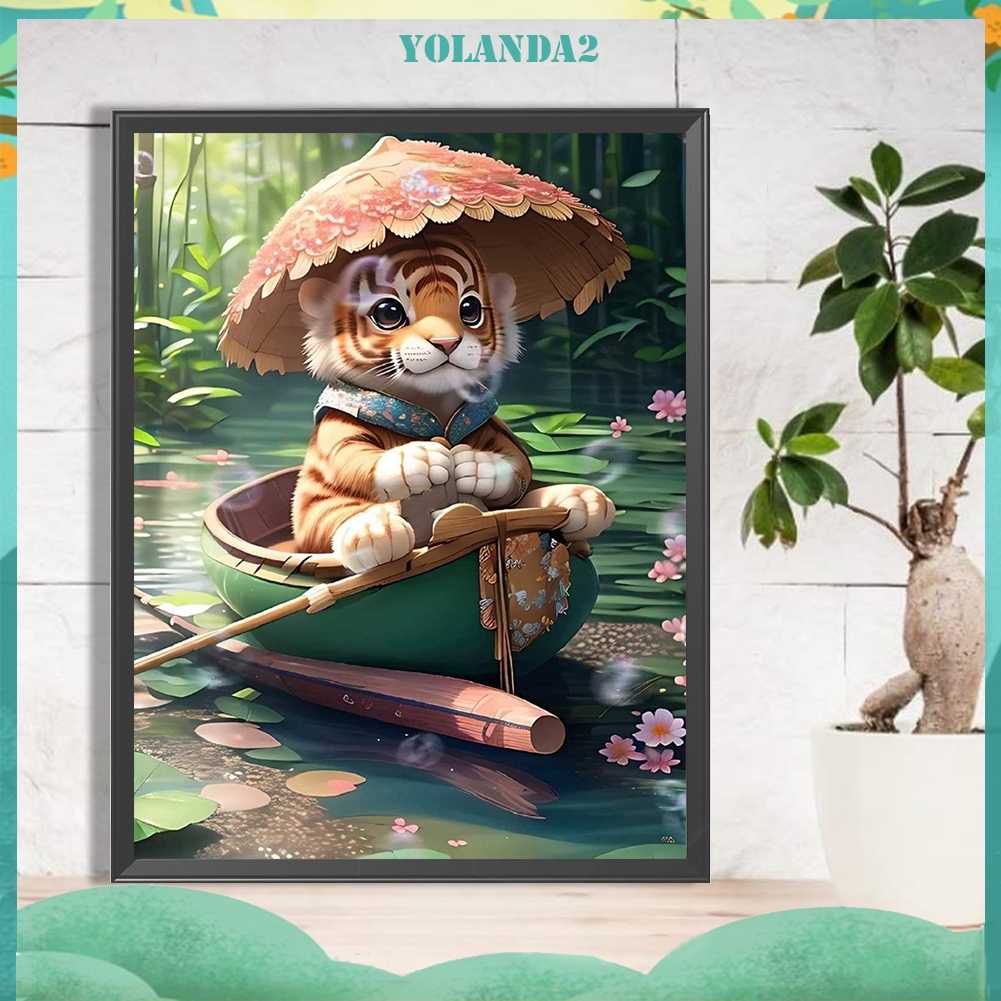 Tranh Đính Đá Kim Cương Toàn Bộ 5D DIY Hình Vẽ Hổ