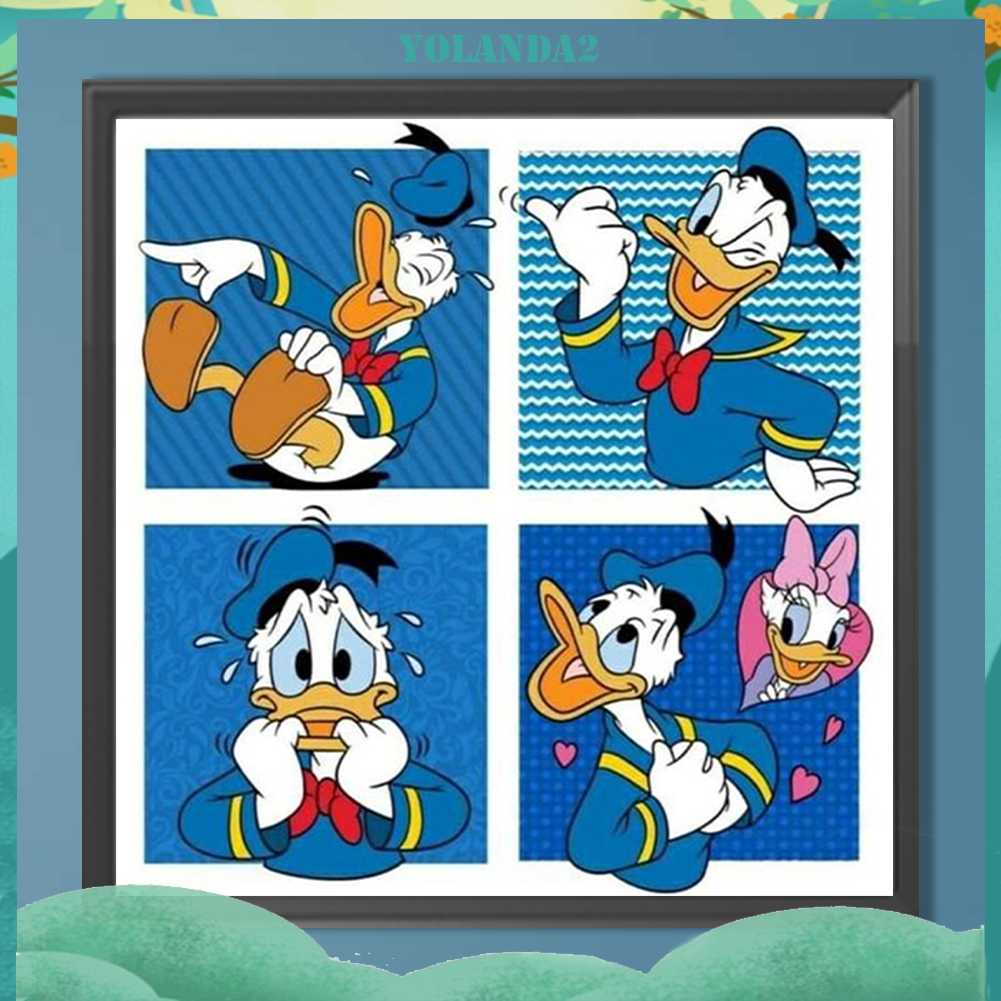 Tranh Đính Đá Kim Cương Toàn Bộ 5D DIY Hình Vẽ Vịt Donald