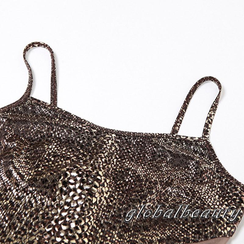 Đầm Hai Dây Ôm Dáng Họa Tiết Da Báo Thời Trang Mùa Hè Cho Nữ