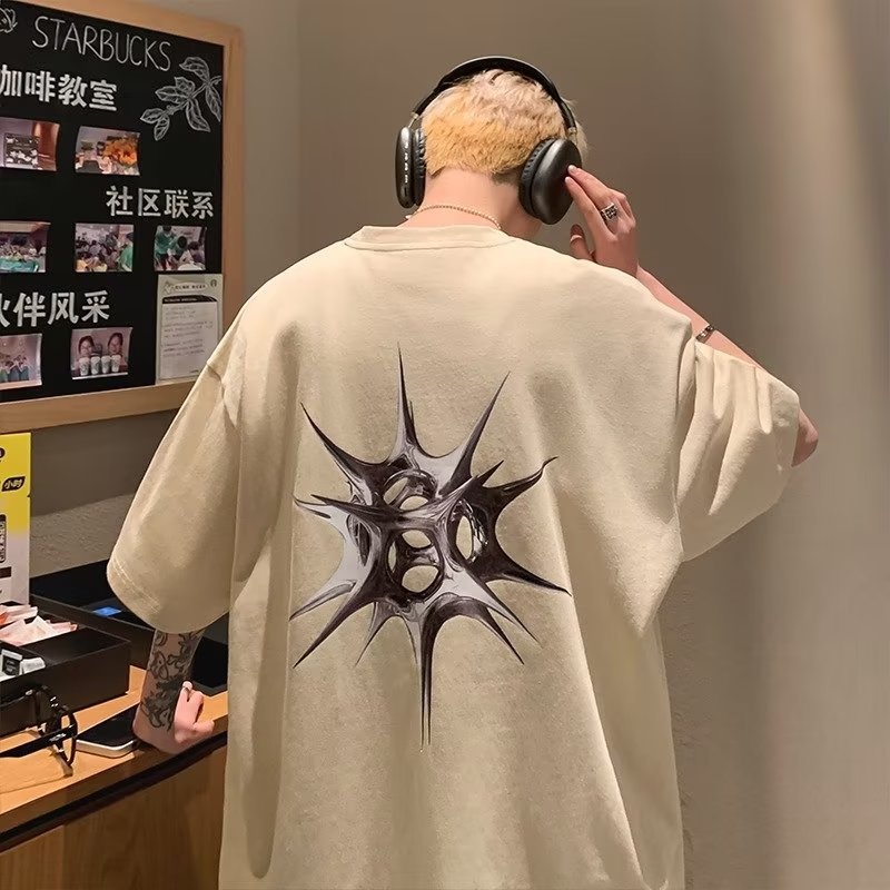 Áo Thun Tay Ngắn Cổ Tròn In Hình Thorn Thời Trang Mùa Hè Cho Nam