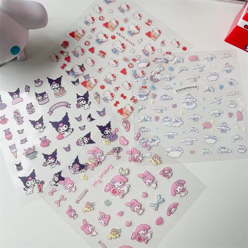 Miếng Dán Trong Suốt Họa Tiết Hoạt Hình Sanrio Dễ Thương Chống Thấm Nước Trang Trí S