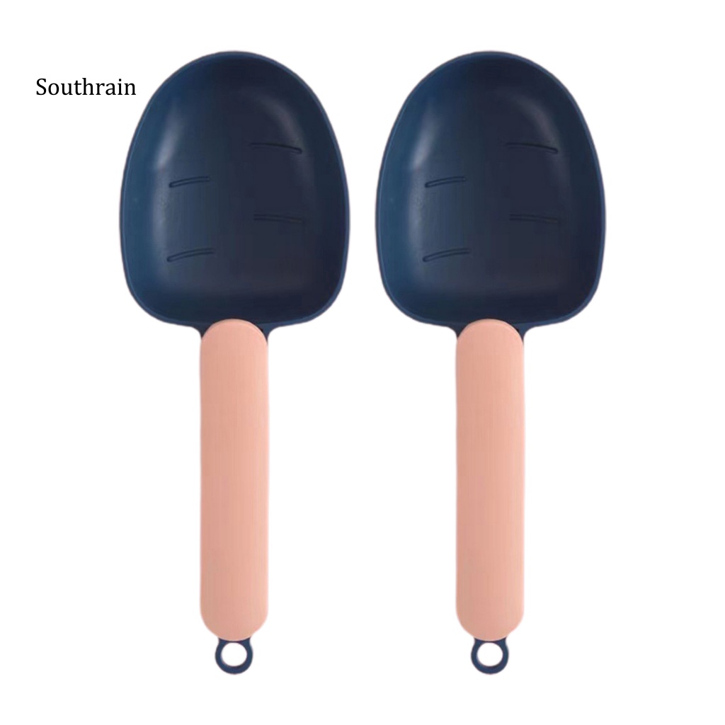 Bộ 2 Muỗng Xúc Thức Ăn Cho Thú Cưng Tay Cầm Dài Thoải Mái