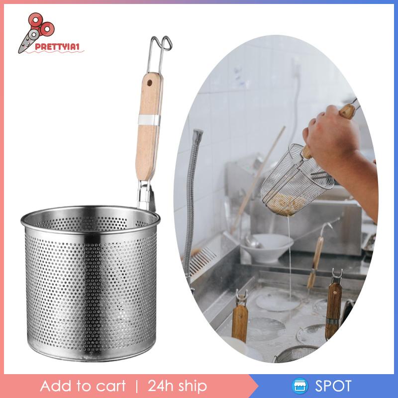 1 Rổ Lưới Bằng Thép Không Gỉ Dùng Chiên Mì Ý Tiện Dụng