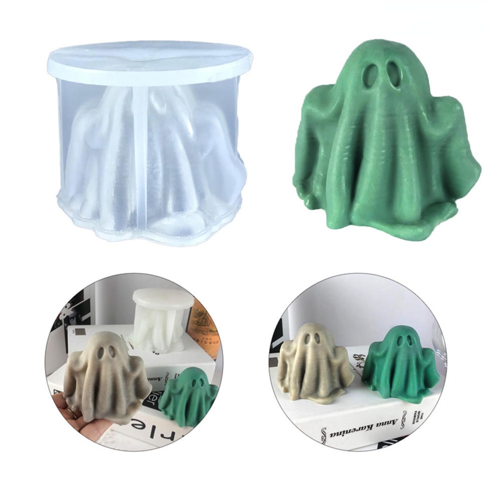 Khuôn Làm Xà Phòng / Sô Cô La Bằng Silicone Hình Ma 3D DIY