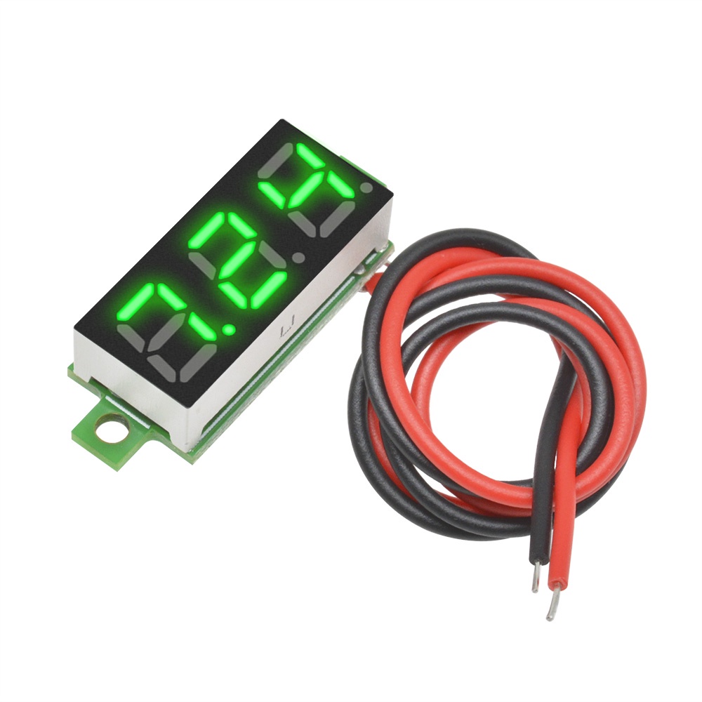 RIRIHI Vôn kế màn hình led 2 dây dc 2.5-30v 0.28 "