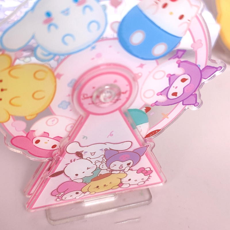 SANRIO Đồ Chơi Vòng Đu Quay 10cm Tự Làm Hình Cinnamoroll Shin-chan Kích Thước Nhỏ Sáng Tạo Làm Quà Tặng Trang Trí