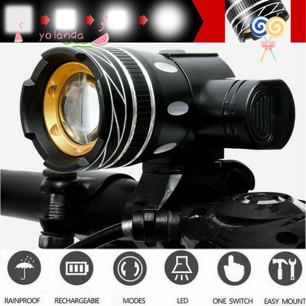 Đèn Pha YOLA Siêu Sáng Sạc USB Mới Cho Xe Đạp