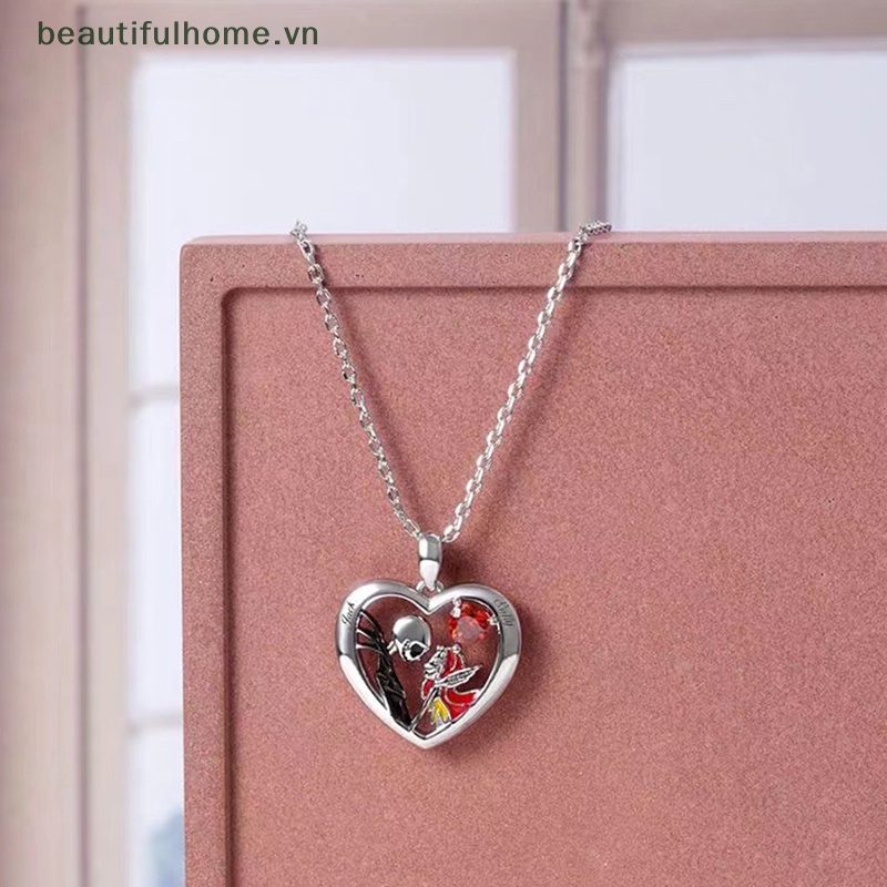 [beautifulhome] Vòng cổ Mặt Hình Trái Tim Đầu Lâu Trái Tim Tinh Tế Cá Nhân Hóa Trang Halloween Giữ Bạn Trong Bàn Tay [beauty]
