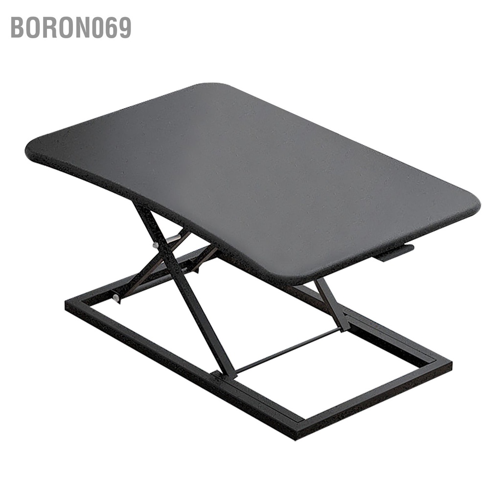 Boron069 Bàn nâng máy tính đứng 7 bánh răng xách tay gấp Khung làm việc di động