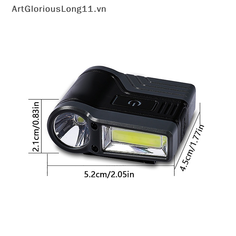 Đèn Led COB Cảm Ứng Nhiều Màu Sắc Gắn Mũ Lưỡi Trai Câu Cá Ban Đêm