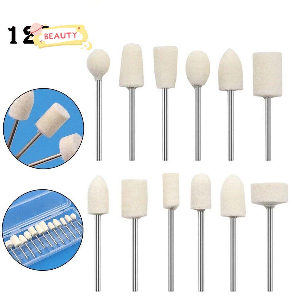Bộ 12 Đầu Mài Bằng Len 2.35 / 2.2mm Chuyên Dụng Cho Máy Mài Điện