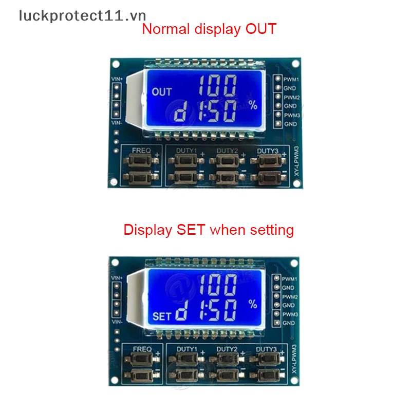 # Dây Cáp 3C &amp; NEW 3C # Mô Đun Điều Chỉnh Tần Số PWM 3 Chiều Màn Hình LCD
