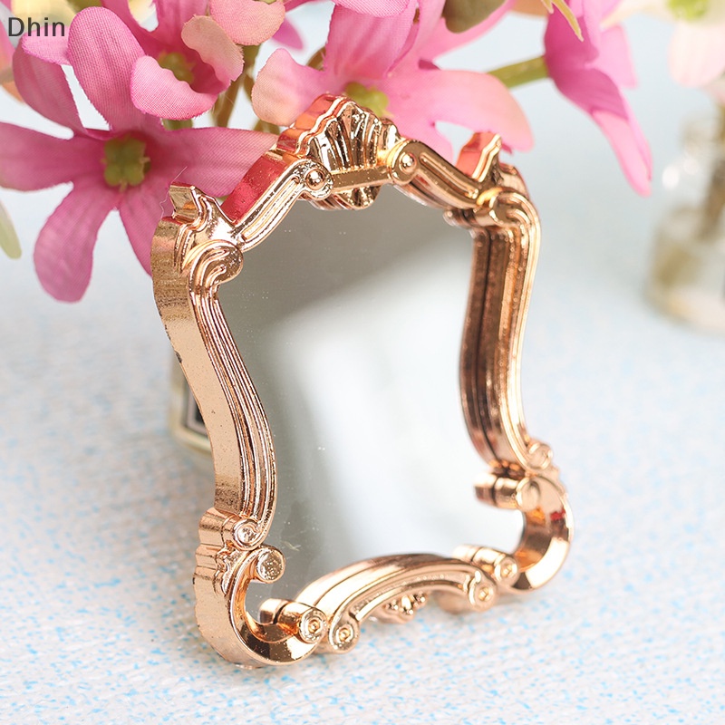 Gương Nội Thất Mini Bằng Nhựa Phong Cách Vintage Trang Trí Nhà Búp Bê Tỉ Lệ 1: 12