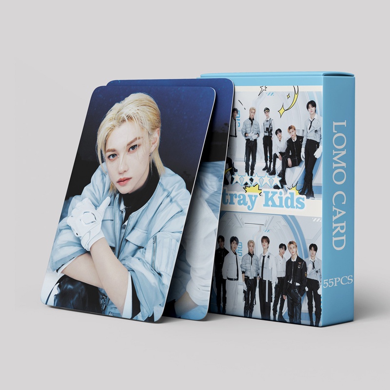 Stray Kids LOMO Card Set 55 Tấm Thẻ Ảnh Fan Meeting Hình Nhóm Nhạc KPOP