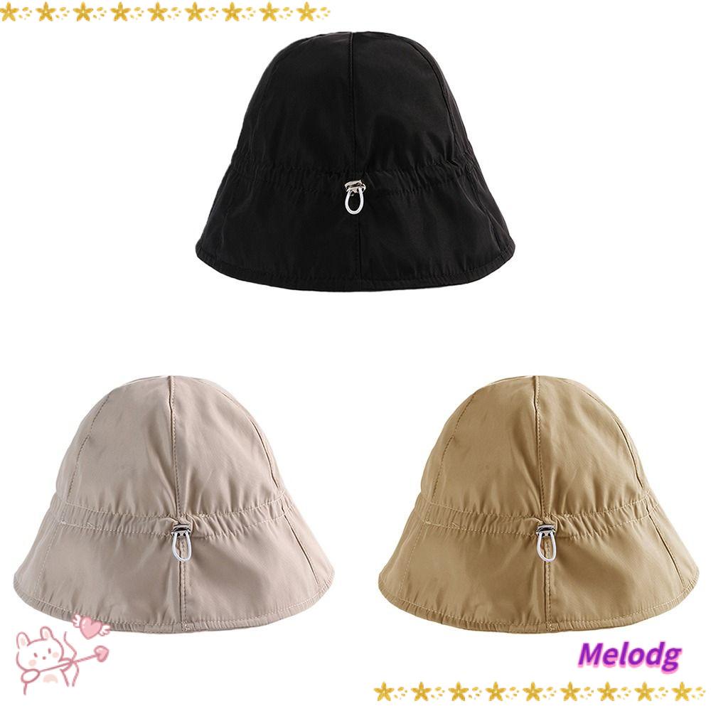 MELODG Mũ Tai Bèo Chống Nắng Phối Dây Rút Thời Trang Dành Cho Nữ