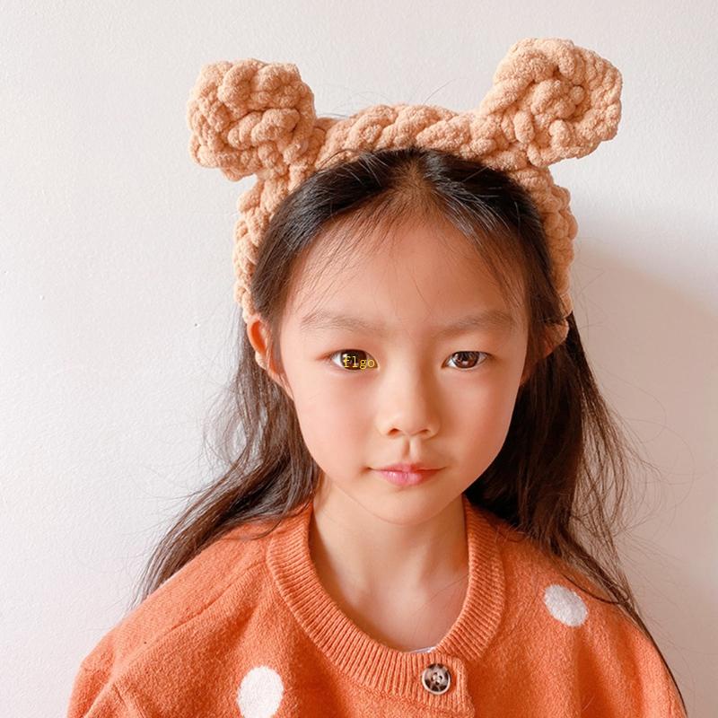 Băng Đô Tai Thỏ Dệt Kim Mềm Mại Dùng Làm Đạo Cụ Chụp Ảnh