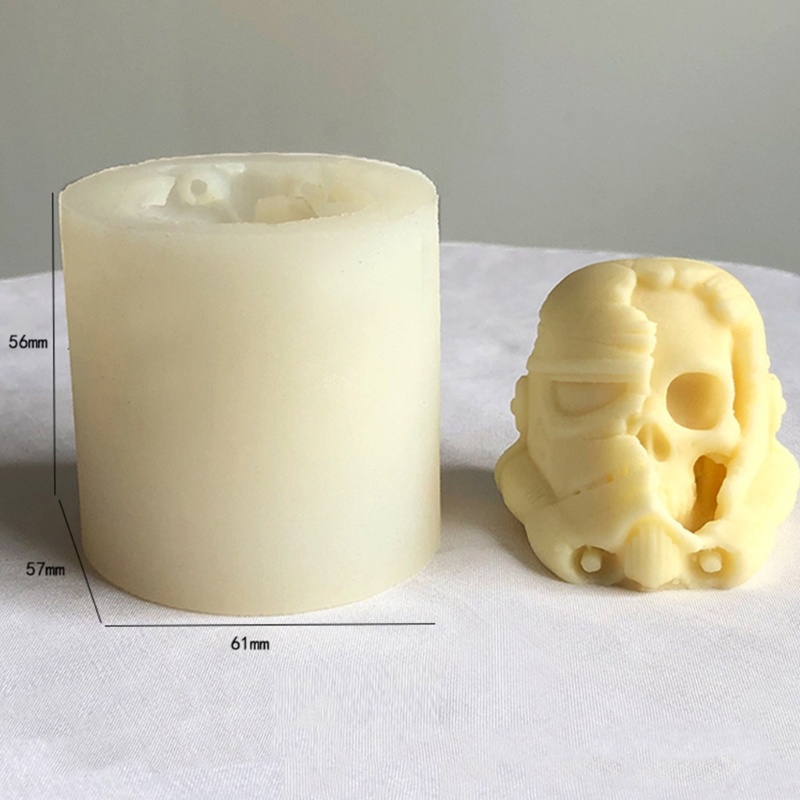 Khuôn Làm Nến / Xà Phòng Hình Đầu Lâu 3D Bằng Silicone DIY