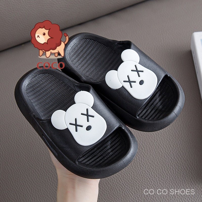 Dép Đi Trong Nhà Đế Mềm Phong Cách Hoạt Hình Dễ Thương Dành Cho Trẻ Em