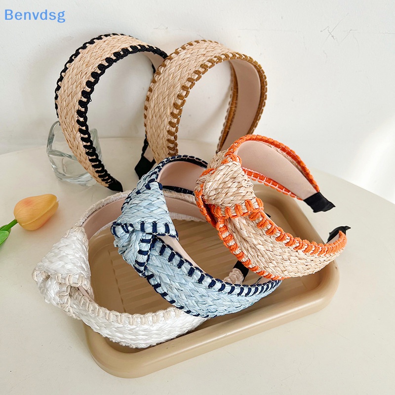 Băng Đô Rơm Đan Phong Cách Bohemian Thanh Lịch Dành Cho Nữ