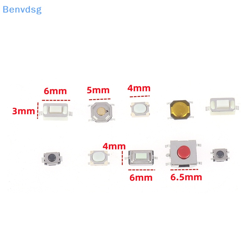 Bộ 100 Nút Công Tắc Cảm Ứng SMD Micro Tactile Điều Khiển Từ Xa Cho Xe Hơi / Máy Tính Bảng