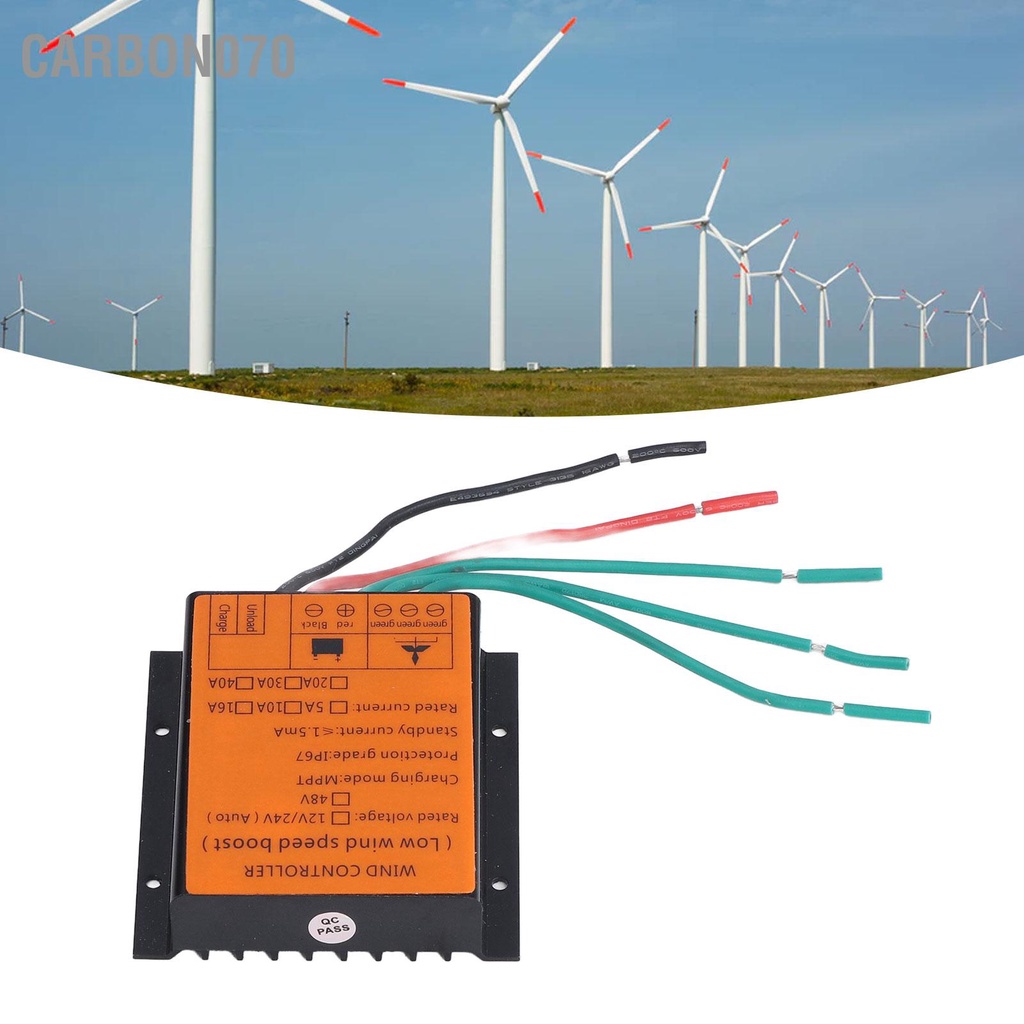 Carbon070 Bộ điều khiển sạc gió 48V 600W MPPT Sạc điện áp thấp IP67 Bảo vệ Step Up năng lượng