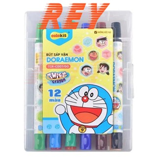 [Giao hoả tốc] Bút Màu Sáp Vặn 12 Màu Thiên Long Colokit TCR-C007/DO