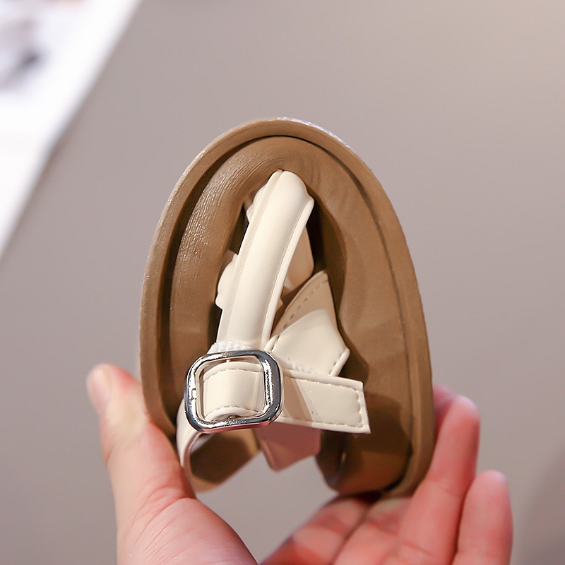 Xăng đan Bằng Da Đế Mềm Chống Trượt Thoải Mái Dành Cho Bé Gái 3-18 Tuổi