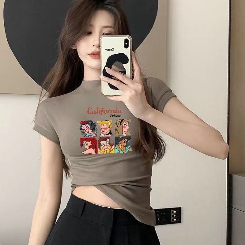 Áo Thun Ngắn Tay Ôm Dáng Thời Trang Mùa Hè Dễ Phối Đồ Cho Nữ