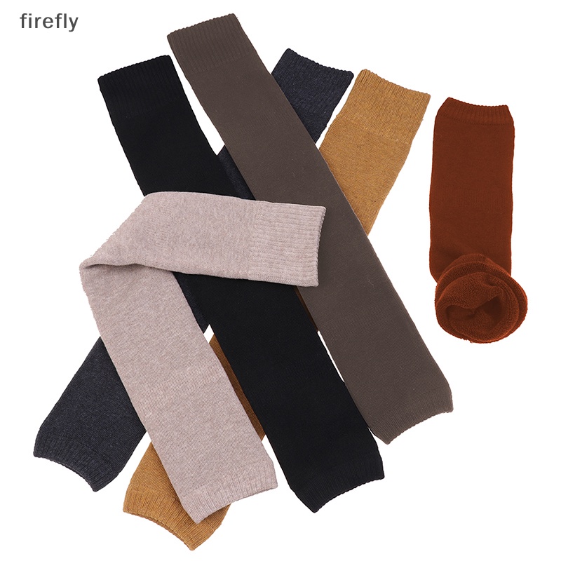 [firefly] Vớ Ống Chân Dệt Kim Giữ Ấm Mùa Đông Màu Trơn Cho Nữ