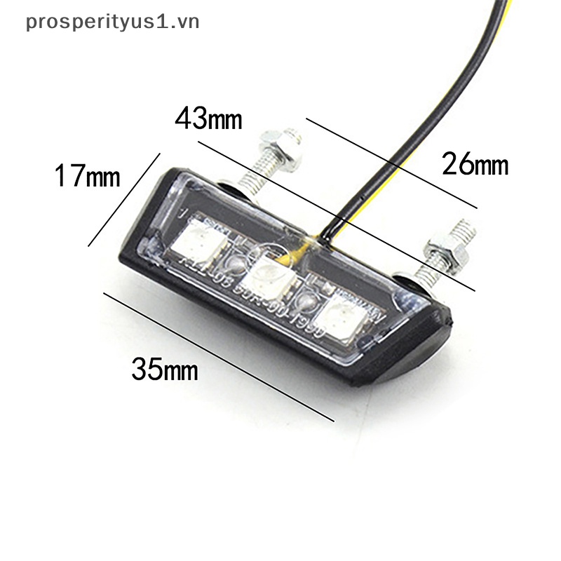 1 Đèn LED 12V Ánh Sáng Trắng Gắn Biển Số Đuôi Xe Mô Tô