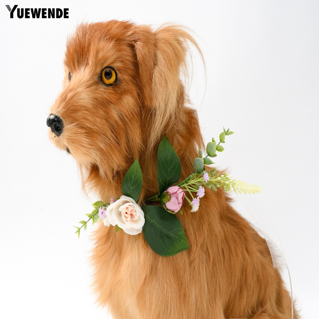 Vòng Hoa Nhựa Thắt Nơ Xinh Xắn Cho Thú Cưng