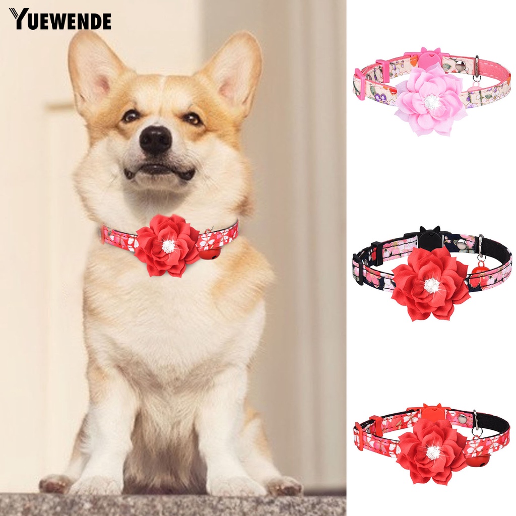 Yq.e Vòng Cổ Tháo Rời Được Họa Tiết Hoa Lớn Thoải Mái Dành Cho Thú Cưng Trong Nhà